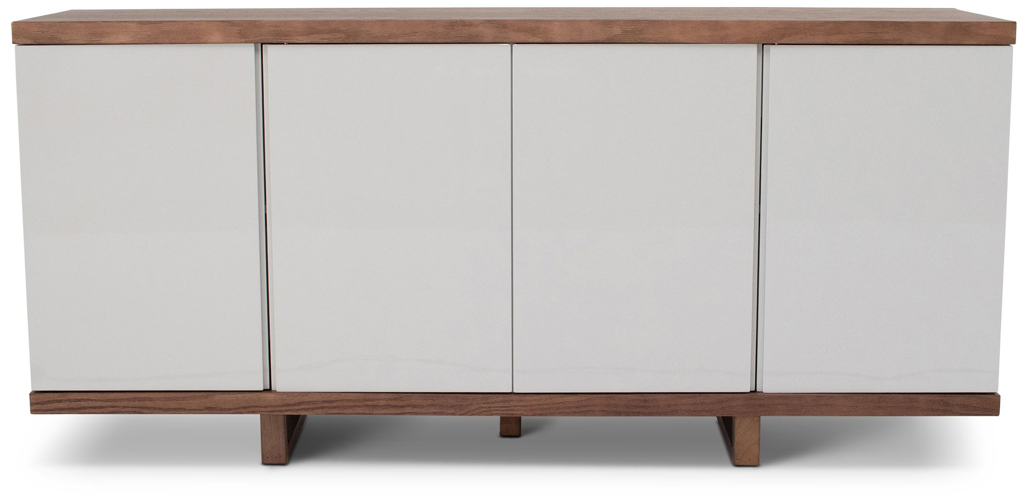 Image 2 Modern Brazilian 71" Wide Off White, Nogal Buffet more views