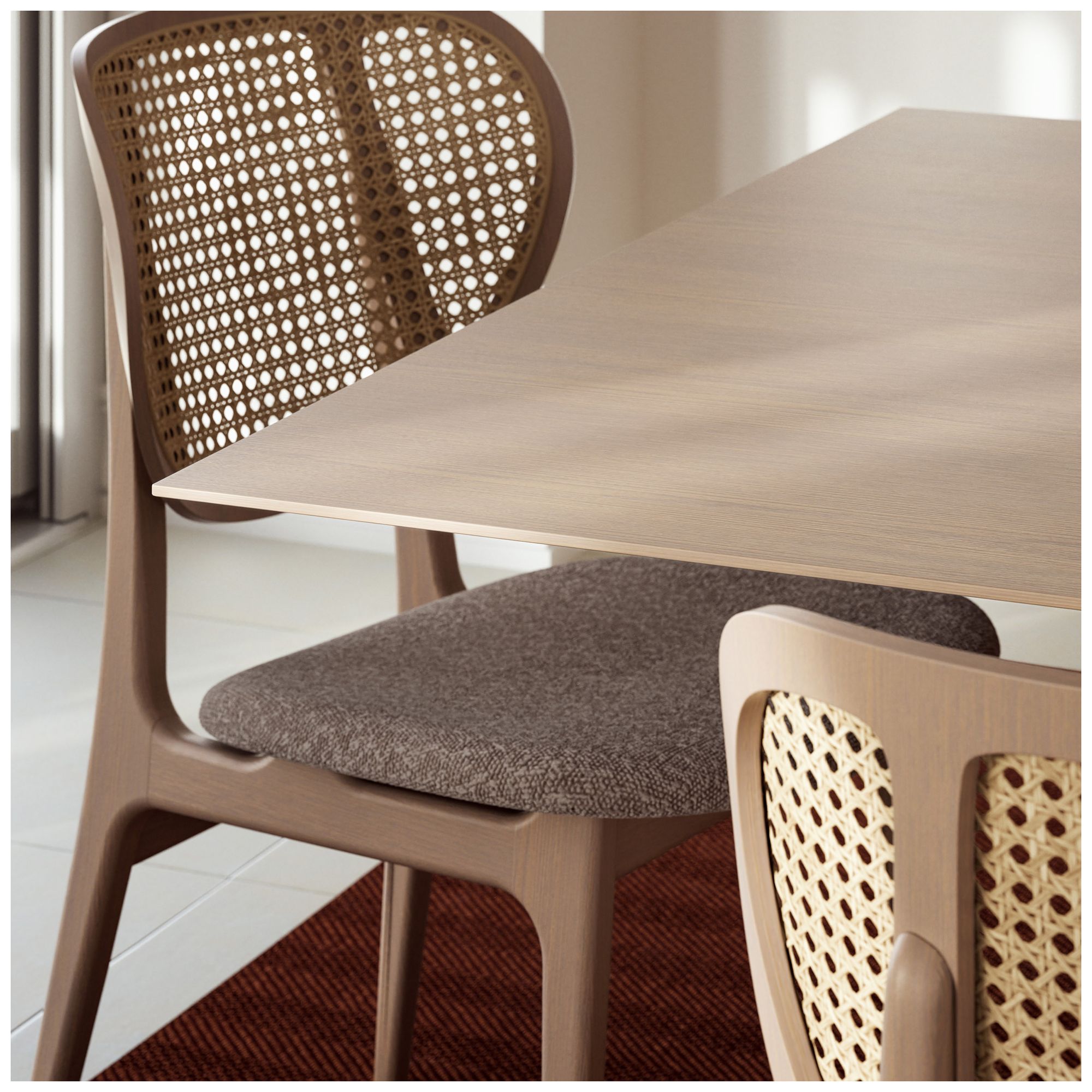 Image 7 Modern Brazilian 86.5" Wide Nevoa Rectangular Dining Table more views