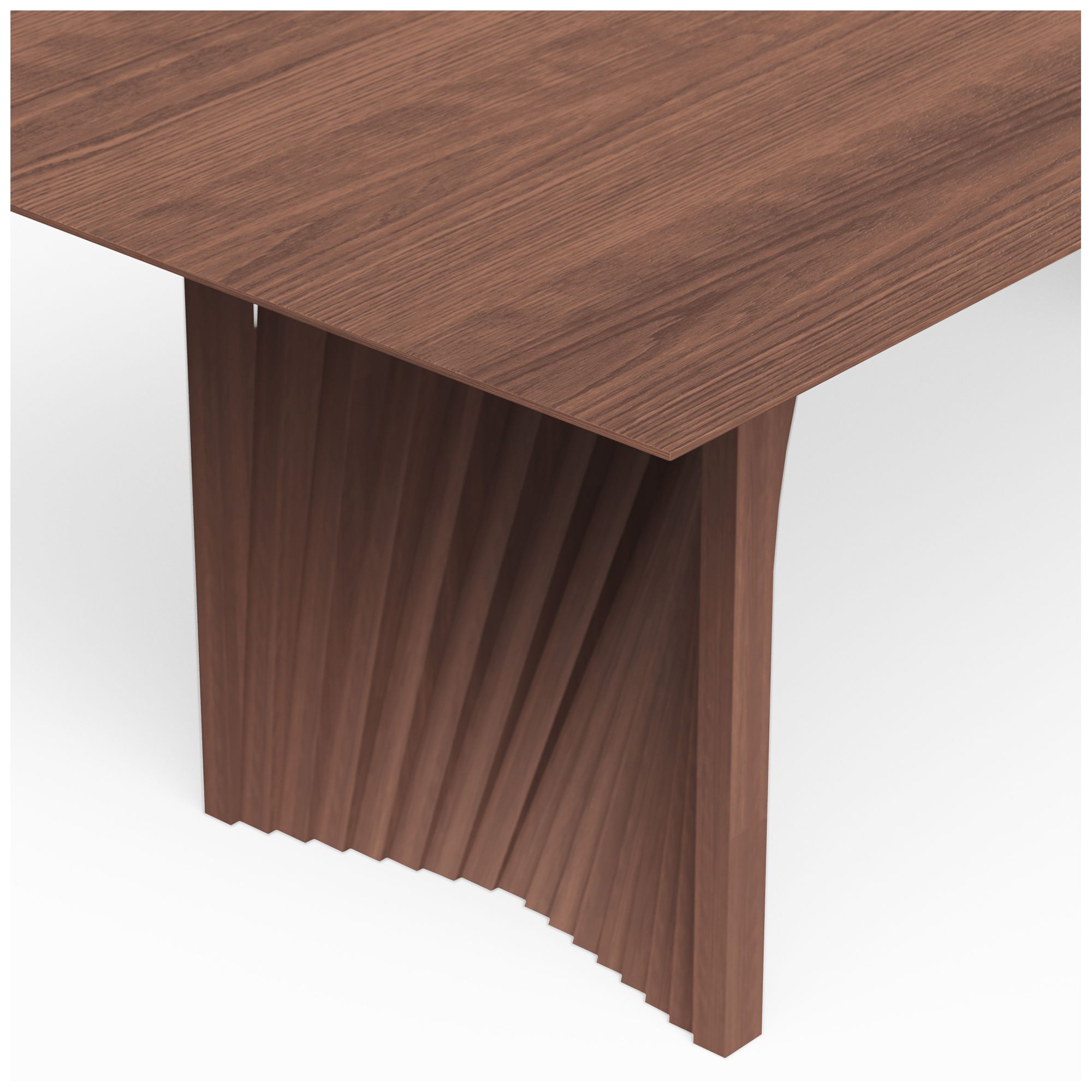 Image 4 Modern Brazilian 86.5" Wide Nogal Rectangular Dining Table more views