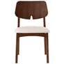 2_Modern Brazilian Beth 19" Wide Medley Ivory Cane Side Chair Ebano Frame