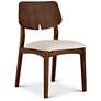 3_Modern Brazilian Beth 19" Wide Medley Ivory Cane Side Chair Ebano Frame more views