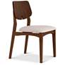 4_Modern Brazilian Beth 19" Wide Medley Ivory Cane Side Chair Ebano Frame more views