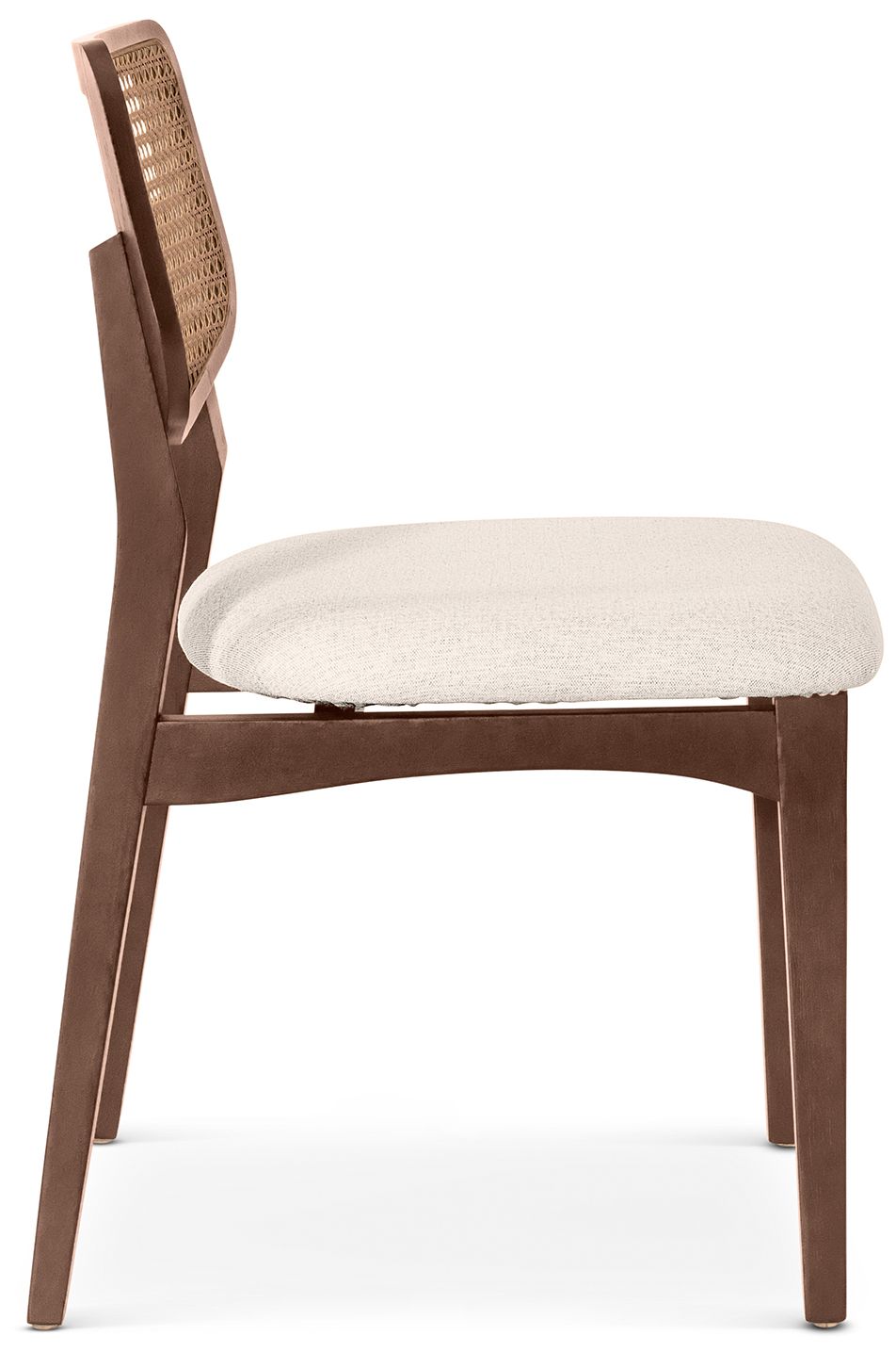 Image 3 Modern Brazilian Beth 19" Wide Medley Ivory Cane Side Chair Nogal Frame more views