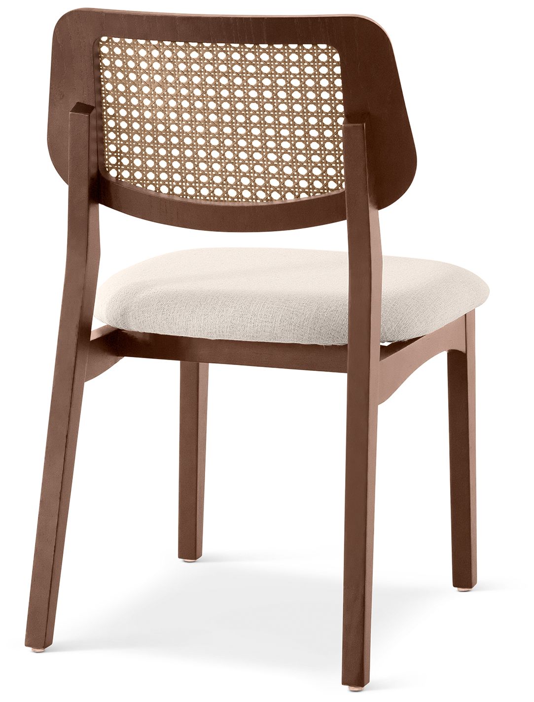 Image 4 Modern Brazilian Beth 19" Wide Medley Ivory Cane Side Chair Nogal Frame more views