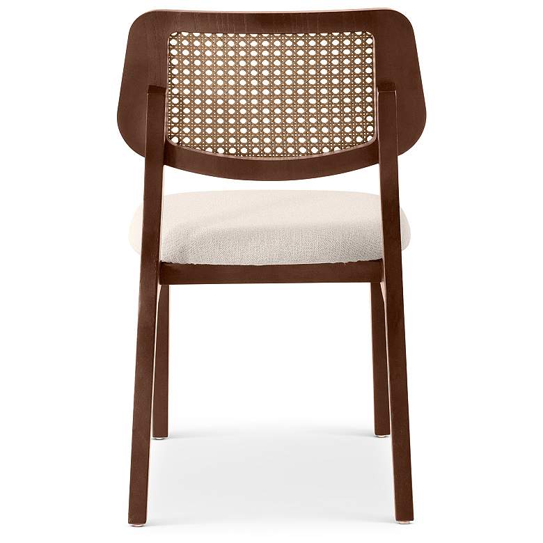 Image 5 Modern Brazilian Beth 19" Wide Medley Ivory Cane Side Chair Nogal Frame more views