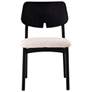 1_Modern Brazilian Beth 19" Wide Medley Ivory Side Chair Ebano Frame