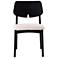Modern Brazilian Beth 19" Wide Medley Ivory Side Chair Ebano Frame