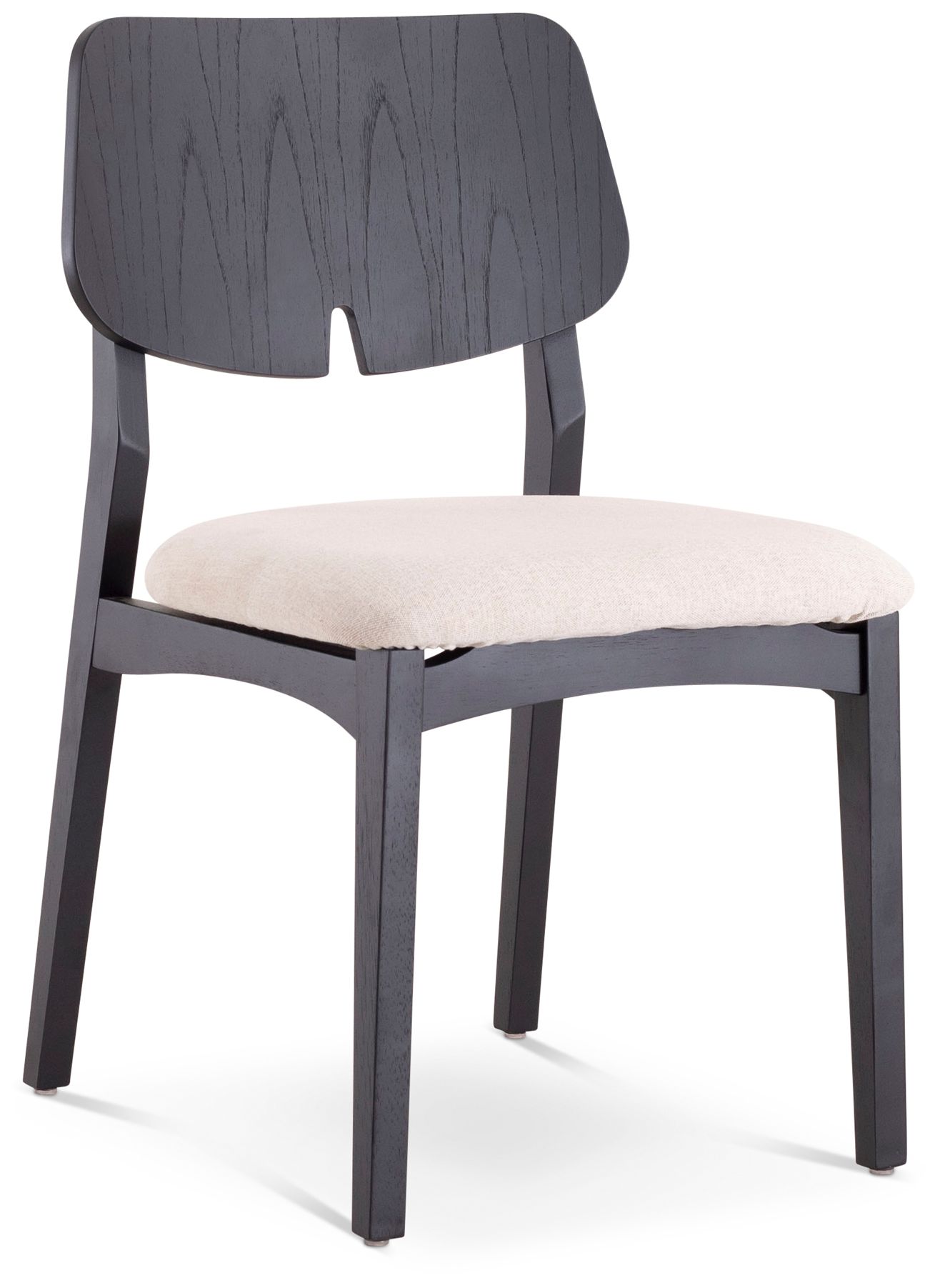 Image 2 Modern Brazilian Beth 19" Wide Medley Ivory Side Chair Ebano Frame more views