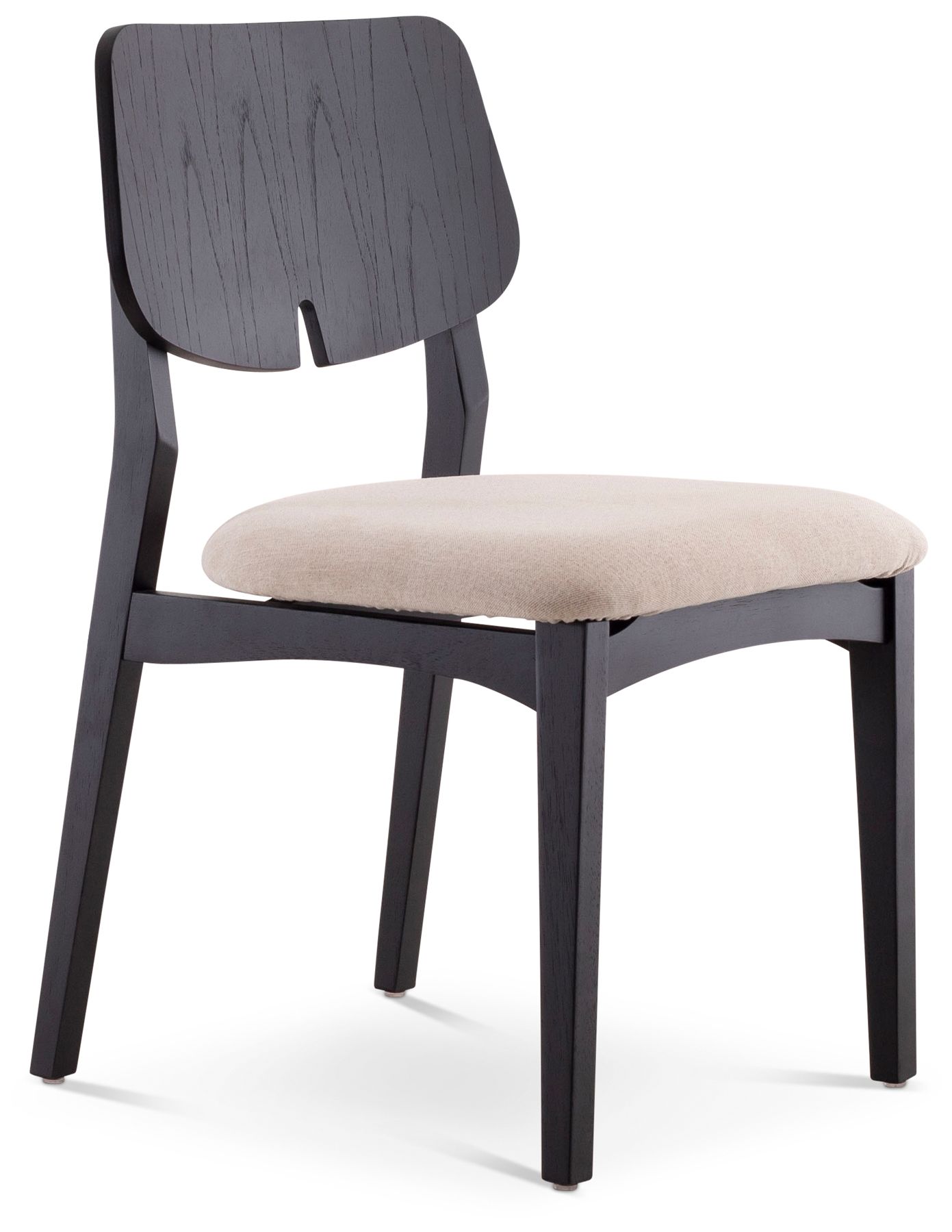 Image 3 Modern Brazilian Beth 19" Wide Medley Ivory Side Chair Ebano Frame more views