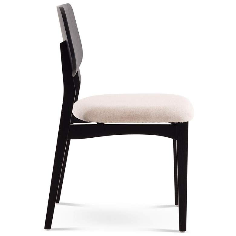 Image 4 Modern Brazilian Beth 19" Wide Medley Ivory Side Chair Ebano Frame more views