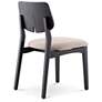 5_Modern Brazilian Beth 19" Wide Medley Ivory Side Chair Ebano Frame more views