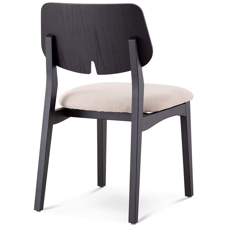 Image 6 Modern Brazilian Beth 19" Wide Medley Ivory Side Chair Ebano Frame more views