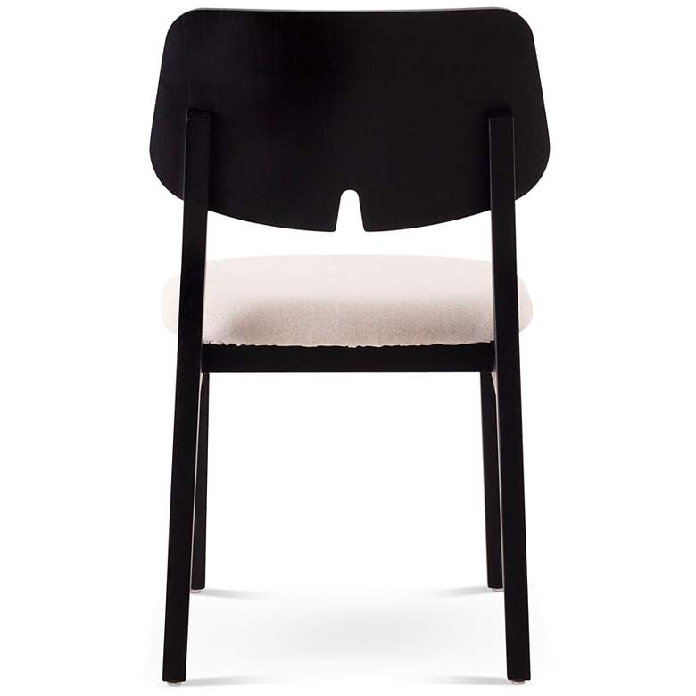 Image 7 Modern Brazilian Beth 19" Wide Medley Ivory Side Chair Ebano Frame more views