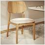 1_Modern Brazilian Beth 19" Wide Medley Ivory Side Chair Nogal Frame