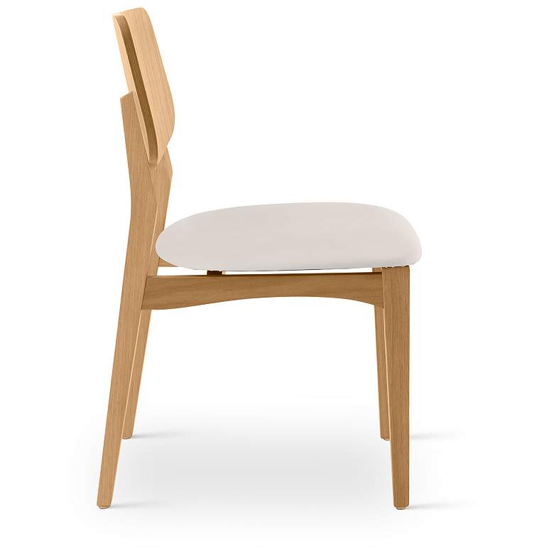 Image 5 Modern Brazilian Beth 19" Wide Medley Ivory Side Chair Nogal Frame more views