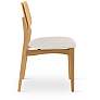 5_Modern Brazilian Beth 19" Wide Medley Ivory Side Chair Nogal Frame more views