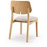 7_Modern Brazilian Beth 19" Wide Medley Ivory Side Chair Nogal Frame more views