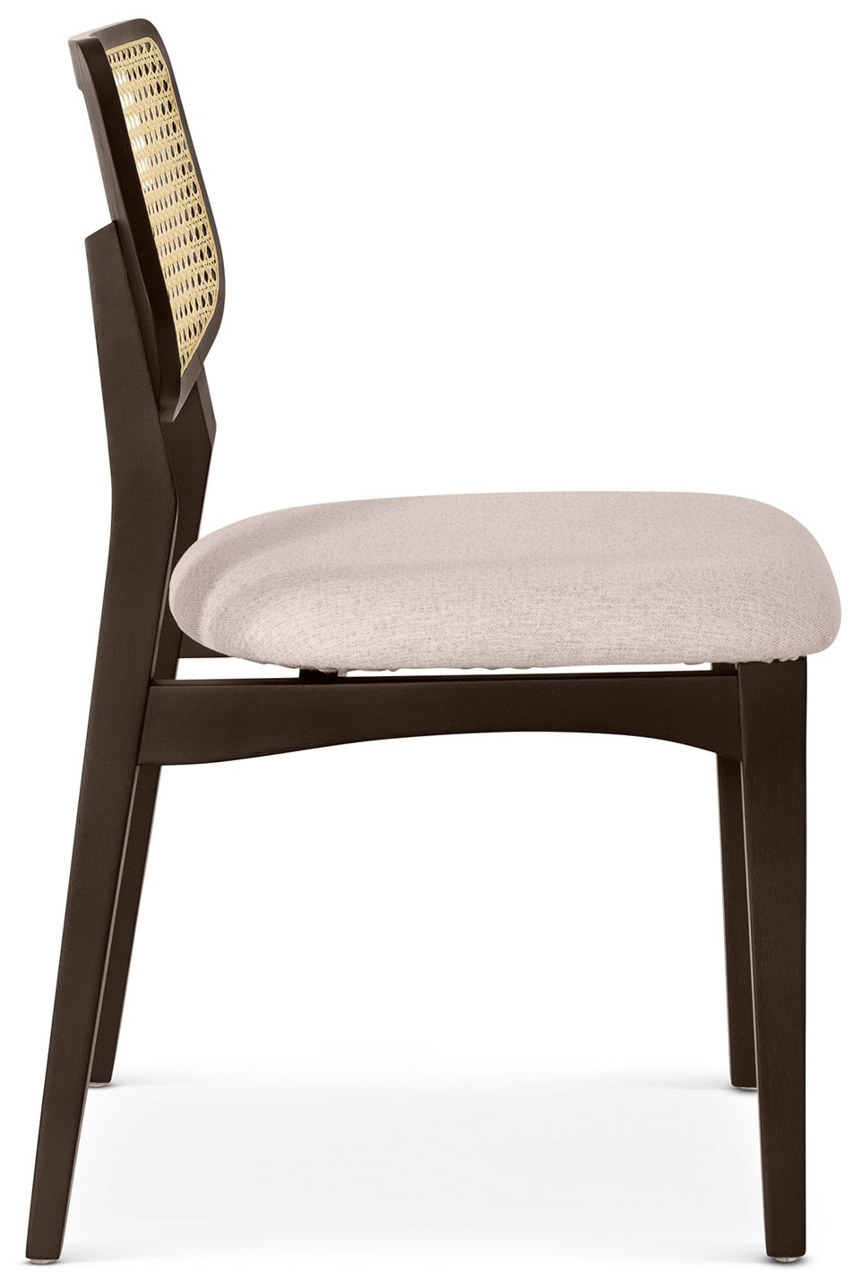 Image 4 Modern Brazilian Beth 19" Wide Shimmy Black Cane Side Chair Nogal Frame more views