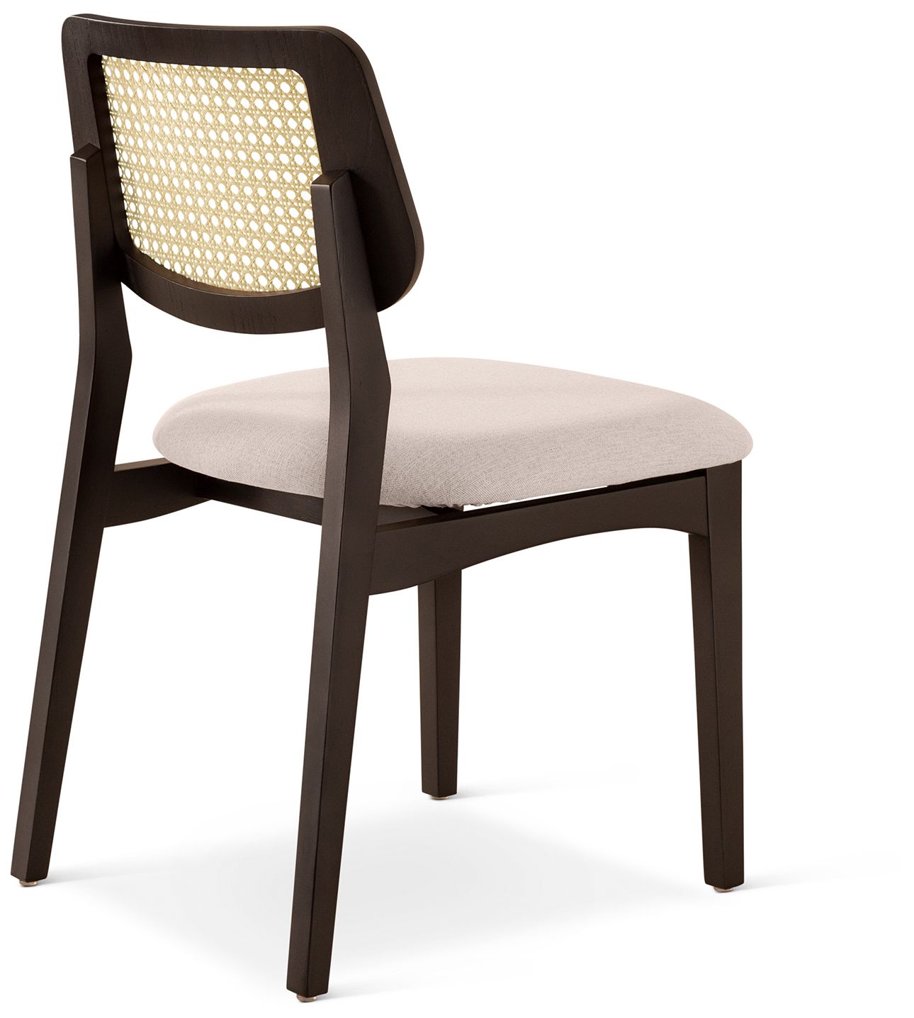 Image 5 Modern Brazilian Beth 19" Wide Shimmy Black Cane Side Chair Nogal Frame more views