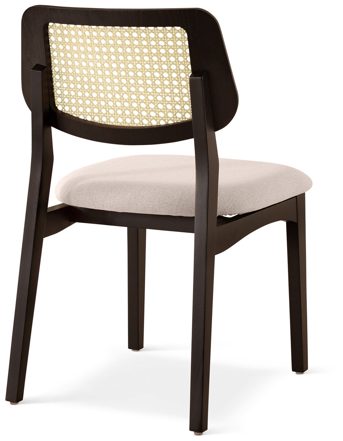 Image 6 Modern Brazilian Beth 19" Wide Shimmy Black Cane Side Chair Nogal Frame more views