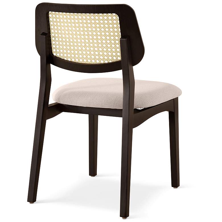 Image 6 Modern Brazilian Beth 19" Wide Shimmy Black Cane Side Chair Nogal Frame more views