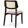 6_Modern Brazilian Beth 19" Wide Shimmy Black Cane Side Chair Nogal Frame more views