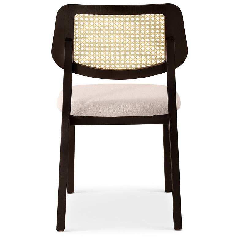 Image 7 Modern Brazilian Beth 19" Wide Shimmy Black Cane Side Chair Nogal Frame more views