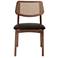 Modern Brazilian Beth 19" Wide Shimmy Black Side Chair Nogal Frame