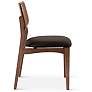 4_Modern Brazilian Beth 19" Wide Shimmy Black Side Chair Nogal Frame more views