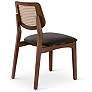 5_Modern Brazilian Beth 19" Wide Shimmy Black Side Chair Nogal Frame more views