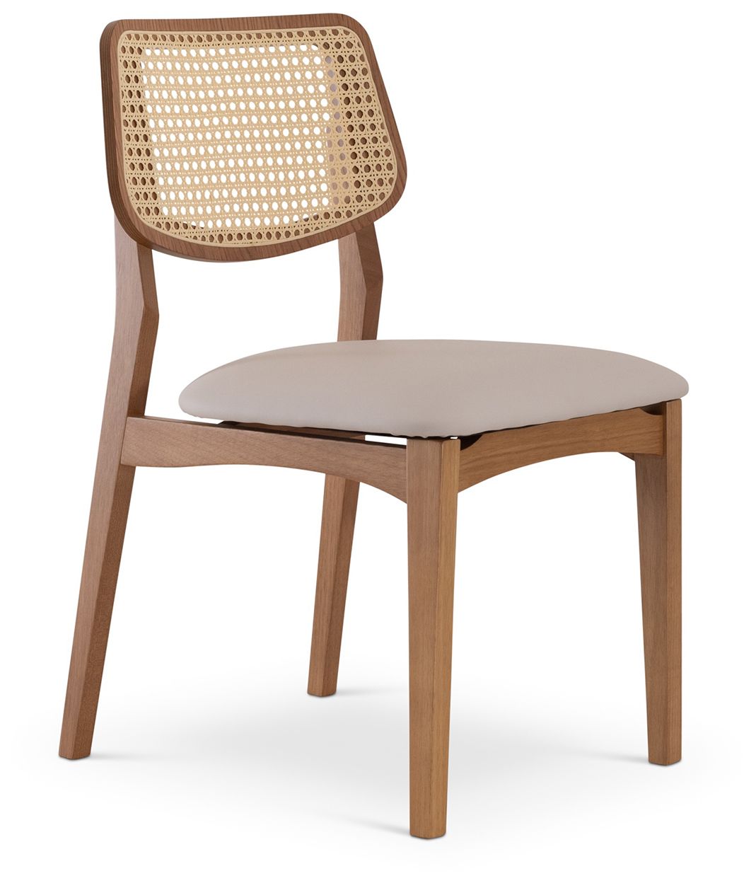 Image 3 Modern Brazilian Beth 19" Wide Shimmy Cream Cane Side Chair Domasco Frame more views