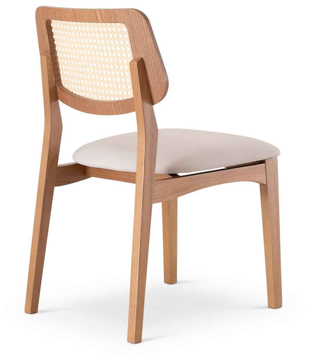 Image 4 Modern Brazilian Beth 19" Wide Shimmy Cream Cane Side Chair Domasco Frame more views