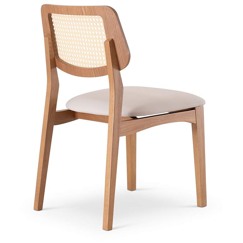 Image 4 Modern Brazilian Beth 19" Wide Shimmy Cream Cane Side Chair Domasco Frame more views