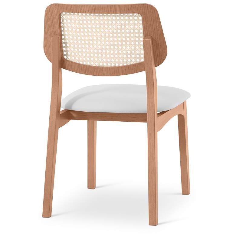 Image 5 Modern Brazilian Beth 19" Wide Shimmy Cream Cane Side Chair Domasco Frame more views