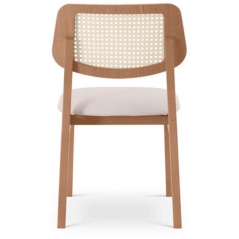 Image 6 Modern Brazilian Beth 19" Wide Shimmy Cream Cane Side Chair Domasco Frame more views