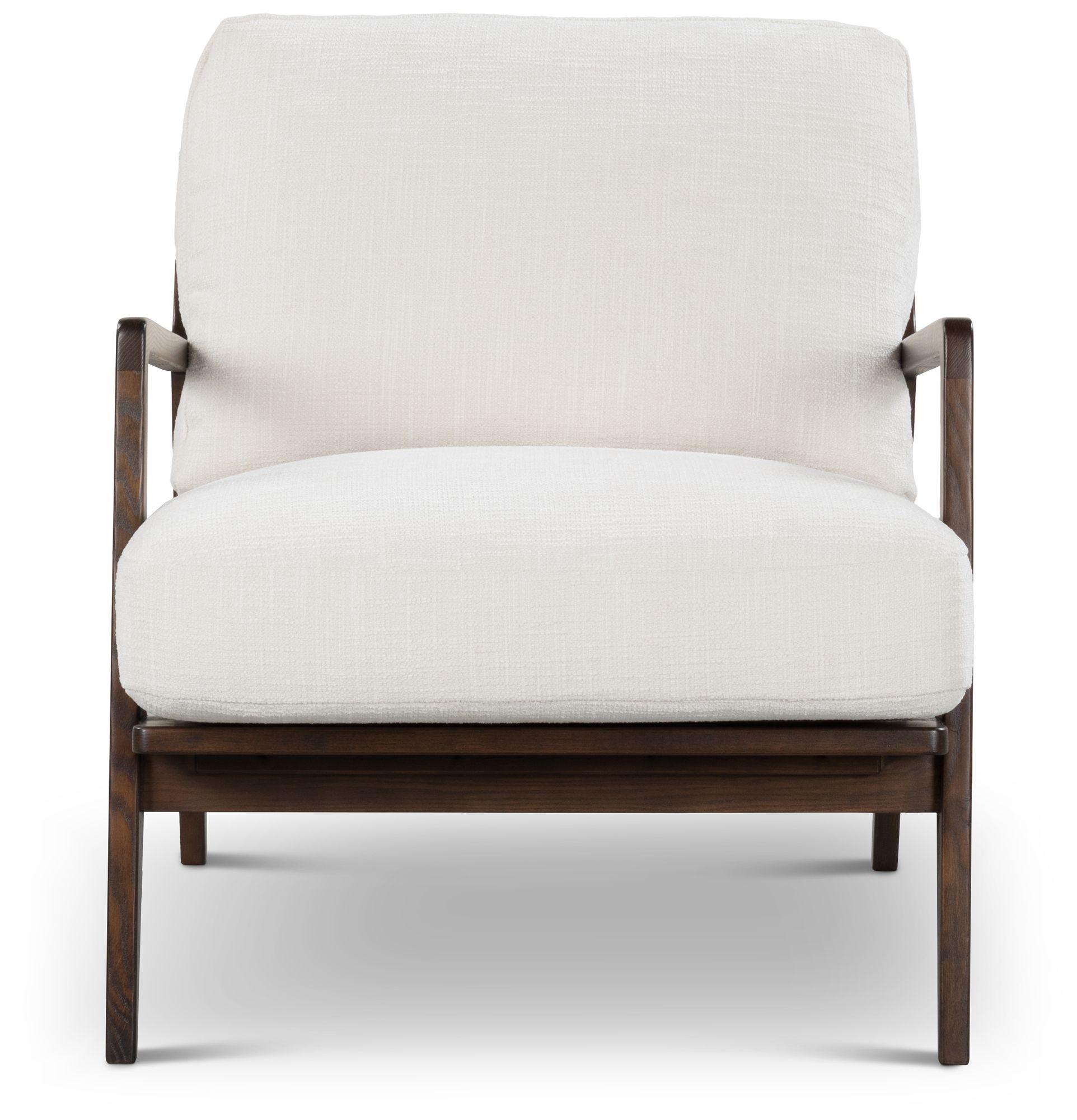 Image 2 Modern Brazilian Beth 19" Wide Shimmy Cream Cane Side Chair Nogal Frame more views