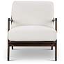 2_Modern Brazilian Beth 19" Wide Shimmy Cream Cane Side Chair Nogal Frame more views