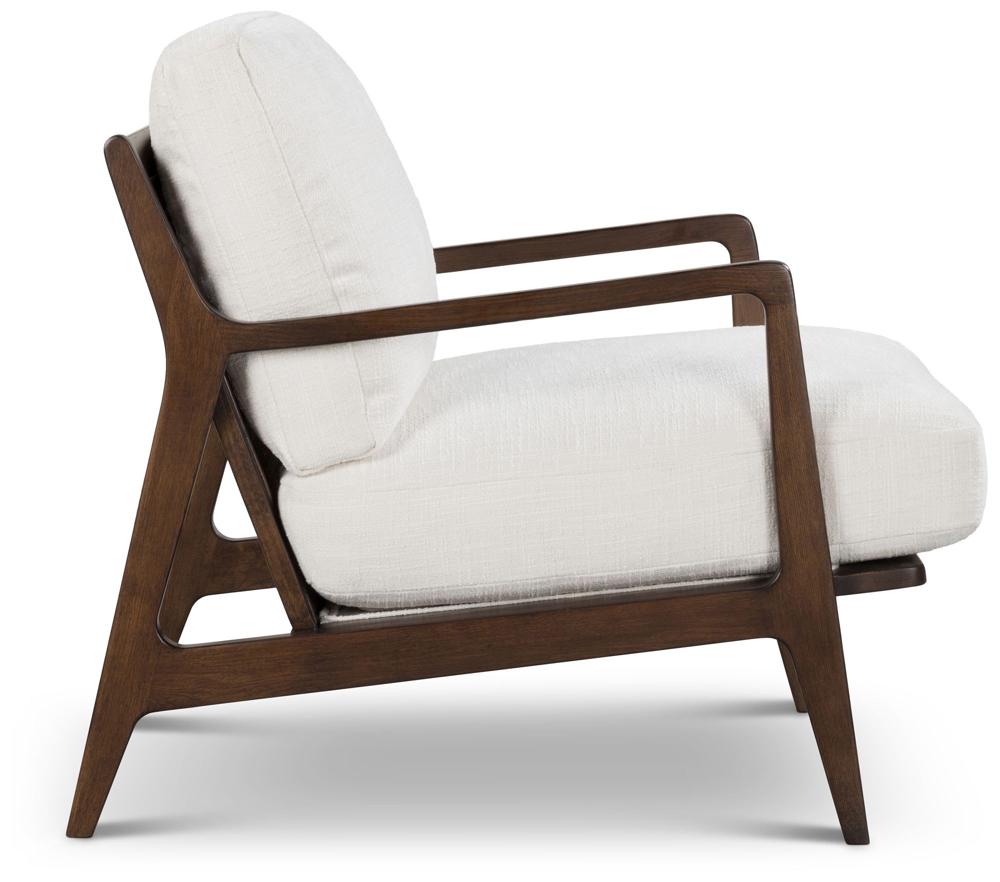 Image 3 Modern Brazilian Beth 19" Wide Shimmy Cream Cane Side Chair Nogal Frame more views