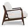 3_Modern Brazilian Beth 19" Wide Shimmy Cream Cane Side Chair Nogal Frame more views