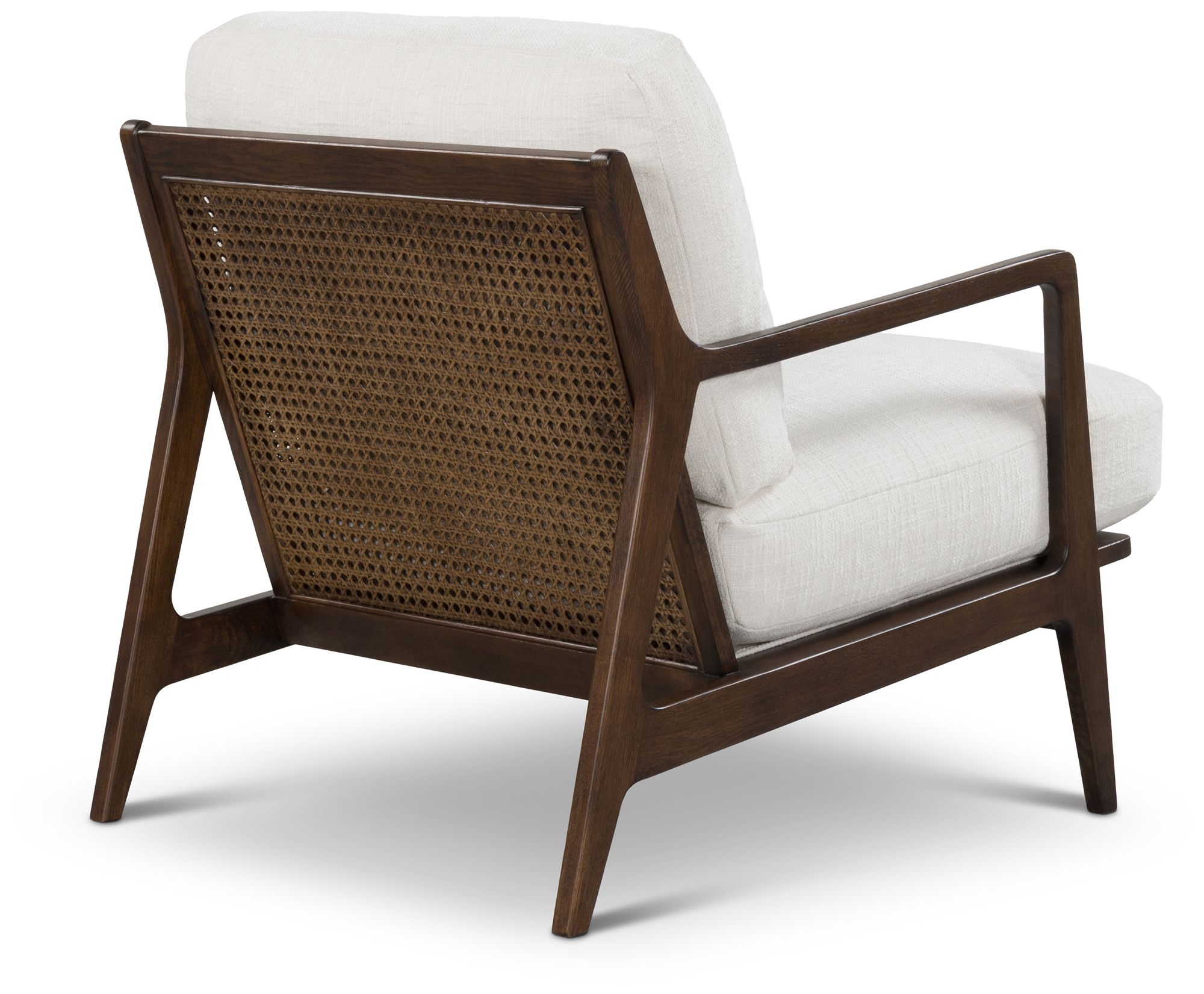 Image 4 Modern Brazilian Beth 19" Wide Shimmy Cream Cane Side Chair Nogal Frame more views