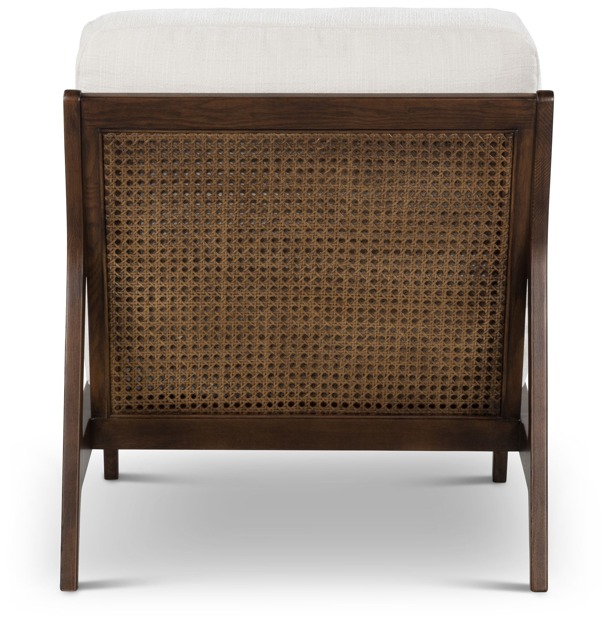 Image 5 Modern Brazilian Beth 19" Wide Shimmy Cream Cane Side Chair Nogal Frame more views