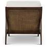 5_Modern Brazilian Beth 19" Wide Shimmy Cream Cane Side Chair Nogal Frame more views