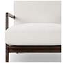 6_Modern Brazilian Beth 19" Wide Shimmy Cream Cane Side Chair Nogal Frame more views