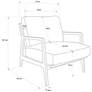 Modern Brazilian Beth 19" Wide Shimmy Cream Cane Side Chair Nogal Frame
