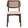 Modern Brazilian Beth 19" Wide Shimmy Cream Side Chair Domasco Frame