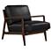 Modern Brazilian Beth 19" Wide Shimmy Cream Side Chair Nogal Frame
