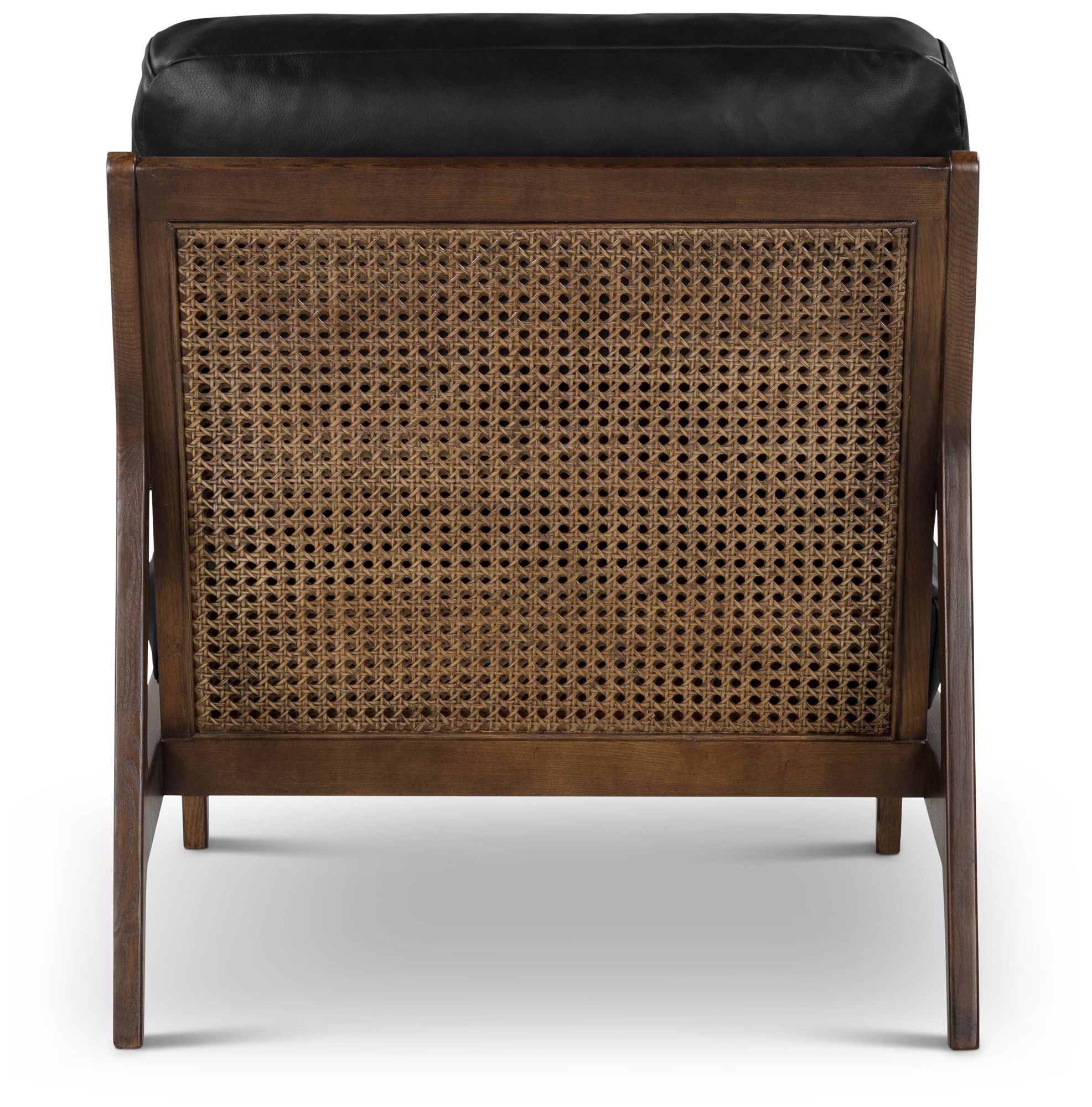 Modern Brazilian Beth 19" Wide Shimmy Cream Side Chair Nogal Frame