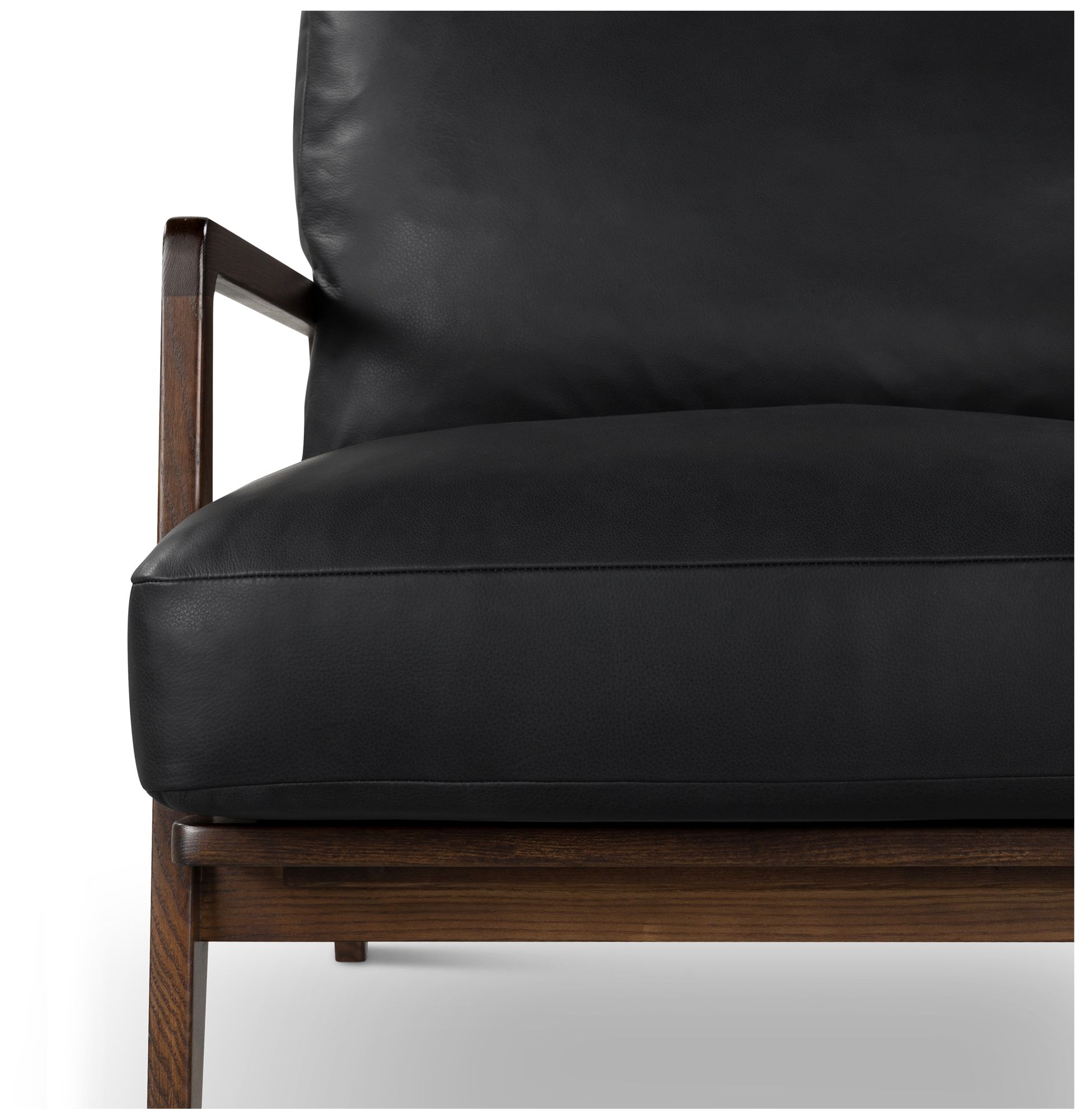 Modern Brazilian Beth 19" Wide Shimmy Cream Side Chair Nogal Frame