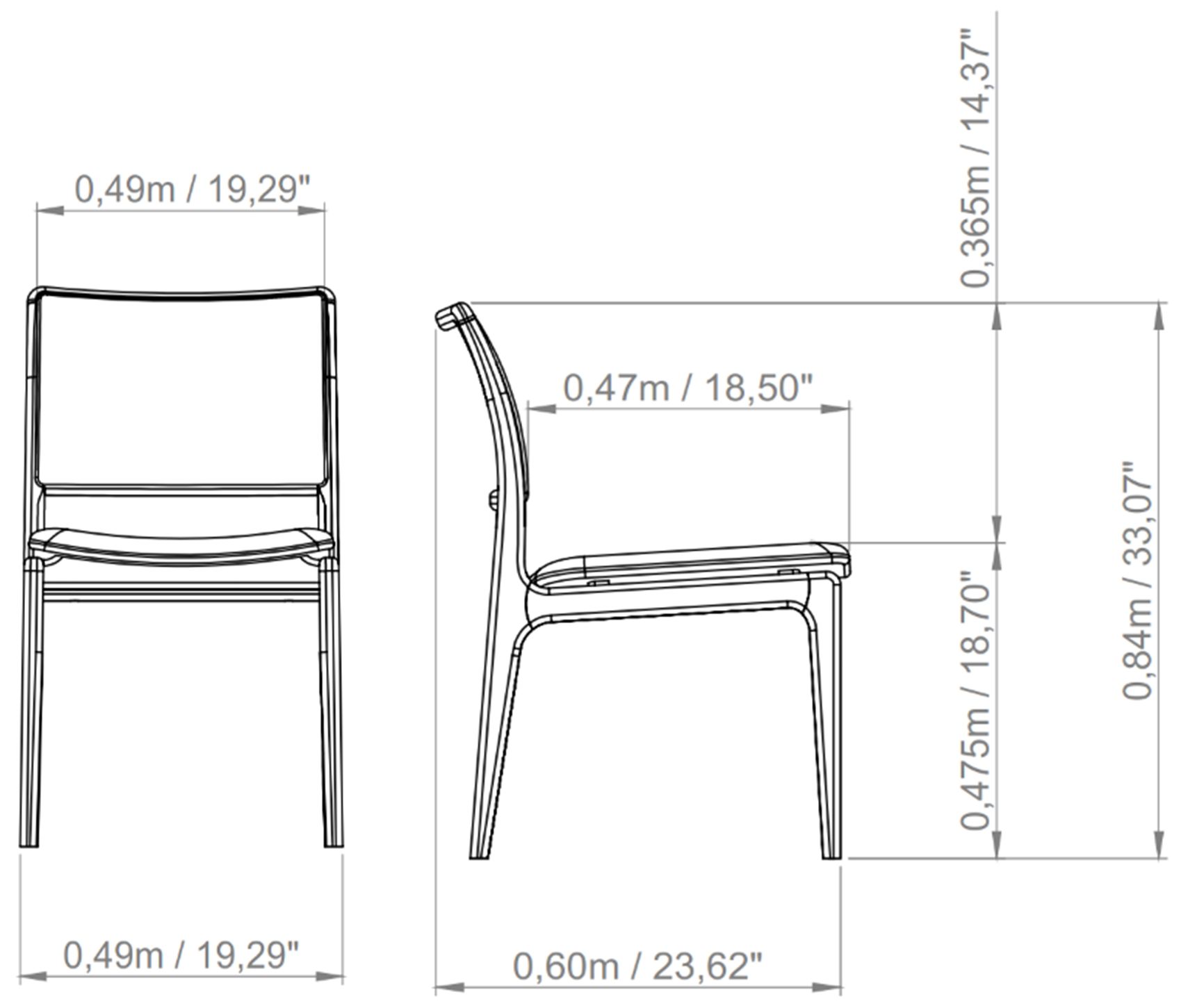 Image 5 Modern Brazilian Charlotte 19.5"W Crafted Glaze Dining Chair Ebano Frame more views