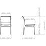 Modern Brazilian Charlotte 19.5" Wide Medley Ivory Dining Chair Nogal Frame